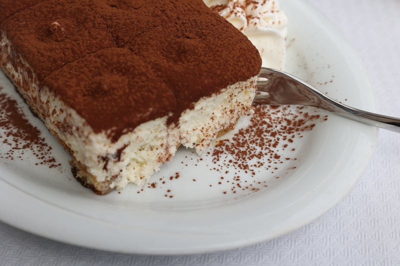 Tiramisu dessert at Anthony's coal fired pizza restaurant