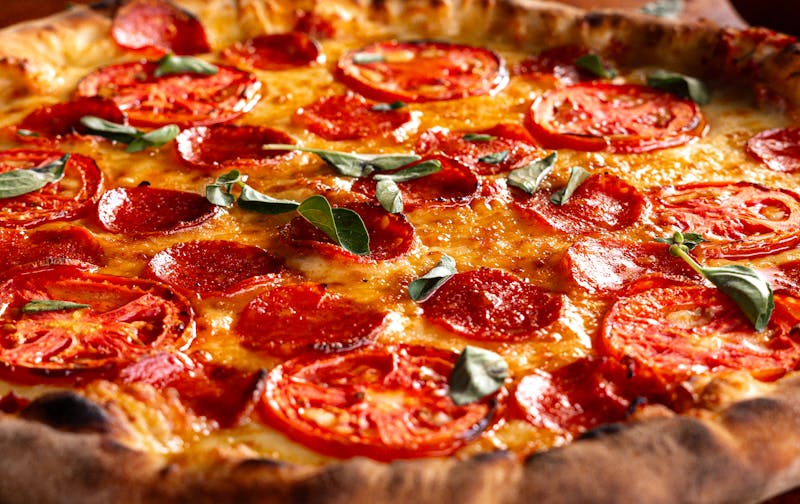 BBQ chicken pizza